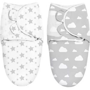 New Born  Baby Swaddle Sack 100% Cotton  0-3 Months 2 Pack